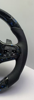 Volant de voiture en fibre de carbone forgé sur mesure avec des paillettes bleues pour BMW G20 G28 G30 G38 G01 G05 M Sport Upgrade Replacement