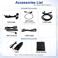 Kits multimédias sans fil CodeLynk Apple CarPlay Android Auto pour lecteur vidéo de voiture Audi A6 A7 MMI 3G RMC HN+