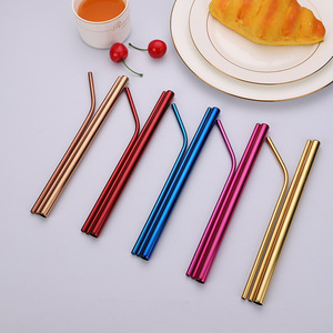 Accessoires de bar zéro <span class=keywords><strong>d</strong></span>échet réutilisables pailles colorées en cuivre et <span class=keywords><strong>acier</strong></span> inoxydable pour whisky et boire - Product Image 3