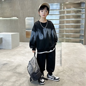 Set Felpa e Pantaloni in Cotone Spazzolato per Ragazzi, Nuovo Stile Primavera Autunno 2026, Fantasia Cartone Animato per Ragazzi Più Grandi, Casual e alla Moda - Product Image 4