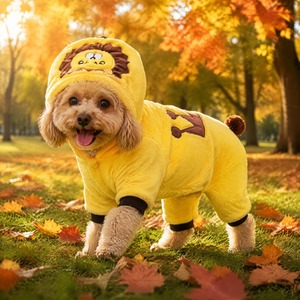 Ropa para Mascotas con Estampado de Animales de Dibujos Animados, <span class=keywords><strong>Pijama</strong></span> con Capucha para Perros y Gatos, Traje de Invierno Cálido de Cuatro Patas - Product Image 5