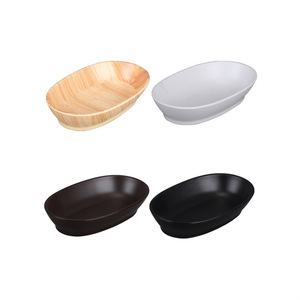 Assiette en forme de bateau à motif bois pour légumes, avec champignons enoki et ingrédients croustillants, idéale pour le service de fondue chinoise - Product Image 4