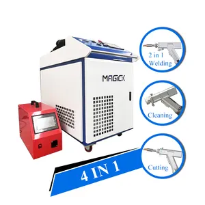 Fornecedor de fábrica 4 em 1 máquina de solda a laser 1000w 2000w soldagem a laser ipg para liga de alumínio de aço inoxidável preço