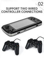 Consola de Juegos Portátil Powkiddy X39 Pro, Reproductor de Juegos Portátil X45, Pantalla IPS de 4,3 Pulgadas, Consola de Juegos Retro Clásica
