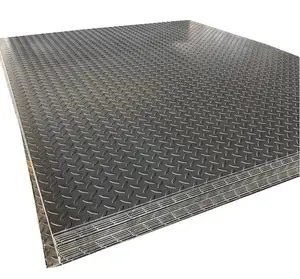 Pemasok pabrik harga pelat baja kotak-kotak galvanis berlian celup panas Q235 lantai antiselip