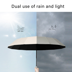 <span class=keywords><strong>Parapluie</strong></span> <span class=keywords><strong>Pliant</strong></span> Personnalisé Portable Coupe-<span class=keywords><strong>Vent</strong></span> Automatique Revêtement Noir <span class=keywords><strong>Anti</strong></span>-UV, 12 Baleines, Pour Hommes Femmes Voyage Pluie, Avec Logo - Product Image 2