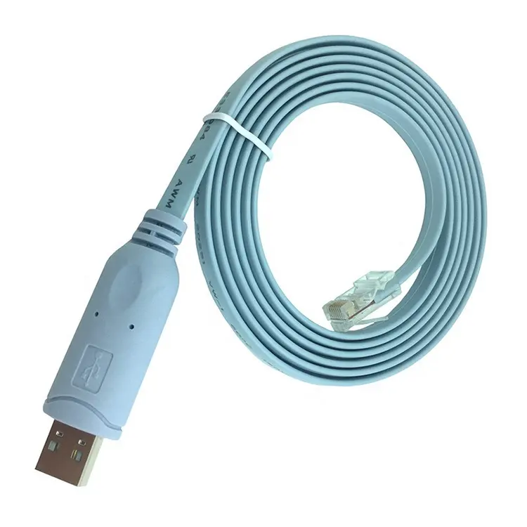 Blue Usb To RJ45 Console Cable Fortigate Router FTDI Ethernet RJ45 To Usb Serial Console Cable For Cisco Switch