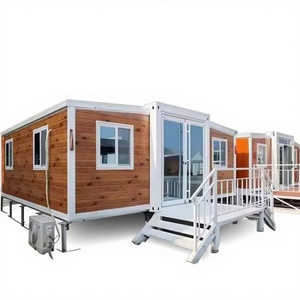 Maison conteneur pliable 20ft 40ft mobile et portable pour le camping, préfabriquée, de luxe, détachable, design moderne, panneau sandwich - Product Image 1