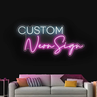 Letrero de Neón LED Personalizado al por Mayor de Fábrica, Diseño Gratuito, Letrero con Nombre y Logotipo Personalizado para Decoración de Bodas y Fiestas de Cumpleaños