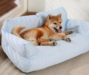 Zomer Koeling Ijs Zijde Koeling Huisdier Bed Ademende Wasbare Hond Kat Bank Bank Bed Met Kussens Huisdieren Accessoires - Product Image 5
