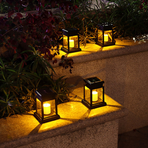 Produit très vendu Lampe de jardin étanche pour l'extérieur Lampe à bougie solaire portable suspendue - Product Image 3