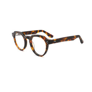 نظارات مستديرة عتيقة مع شعار مخصص إطارات سميكة للرجال والنساء مع تطابق شكل وجه ماسي - Product Image 3