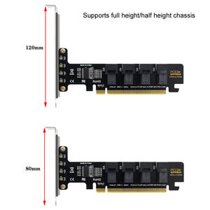 Desktop PC PCIeX16 to 4 Port U.2 NVME SFF-8643 SFF-8639 Expansion <strong>Card</strong> PCIe4.0 Split <strong>Card</strong> - Product Image 5