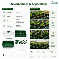 Barquettes de semis avec trous de drainage en plastique pour graines de légumes et de fleurs