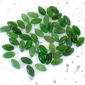 Fábrica al por mayor verde esmeralda Hetian Jade Marquesa cabujones gemas sueltas naturales incrustaciones para joyería - Product Image 2