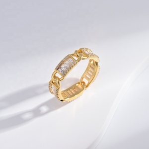 custom plata 925 sterling silver chain open <b>dainty</b> <b>ring</b> unique wedding zirconia promise 18k hip hop engraving <b>rings</b> for women - Product Image 1