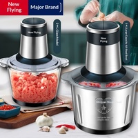 Hachoir à viande électrique multifonctionnel en acier inoxydable 300W 3L de capacité pour usage domestique et commercial, idéal pour les aliments complémentaires pour bébés