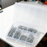 280-Piece Steel Nail Set 6 Sizes for Woodworking Drywall Metal & Plastic Construction Use; Carpentry Nails 2mm Diameter