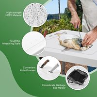 Table de filet en plastique à deux éviers avec pour pique-nique de camping en plein air