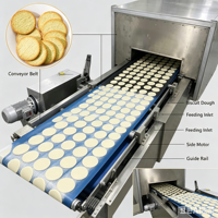 Machine automatique de formage de biscuits, ligne de production à convoyeur continu, équipement de boulangerie en acier inoxydable pour biscuits croustillants