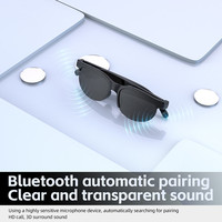 Lunettes intelligentes pour hommes et femmes, lunettes de soleil sans fil avec microphone intégré, haut-parleurs, assistant vocal tactile, traducteur intelligent IA, Gafas