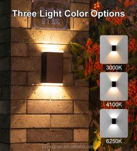 Nouveauté <span class=keywords><strong>2025</strong></span> applique murale solaire haut en bas IP54 étanche mono panneau solaire extérieur patio décoratif LED lampe murale solaire - Product Image 5