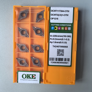 DCMT11T304-OTM OP1215 Plaquettes de tournage extérieur carrées en carbure, revêtement TIAIN, 64HRC, qualité ISO, pour tour CNC OEM - Product Image 4