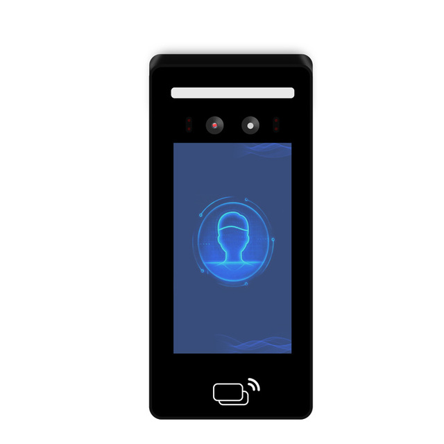 5 Inch IPS Touch Screen Employee Attendance Biometric Face Recognition Night Vision RJ45 WIFI Cloud System Access Control
