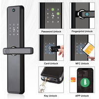 Cerradura Inteligente WiFi Tuya con Cámara de Ojo de Gato, Huella Dactilar, Contraseña, Tarjeta IC, Llave, Desbloqueo Remoto, Seguridad para el Hogar, para Puerta de Madera - App Tuya