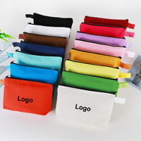 Pochette en toile de coton vierge écologique personnalisable avec sangle, multi-usages, pour crayons de couleur, cosmétiques, voyage, trousse de toilette, fermeture éclair, cadeau