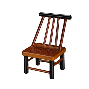 Mini Chinese Style Chair Desktop Ornament Handmade Bamboo Woven Living Room Tea Room Decor Collectible Phone Stand - Product Image 5