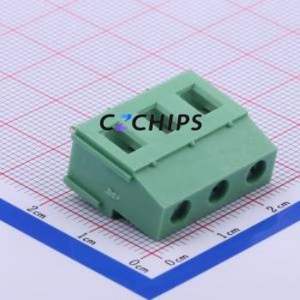 DB129V-7.62-3P-GN-S Screw <b>Terminal</b> <b>Block</b> Through hole Component (THT),P=7.62mm Connector 1x3P 7.62mm Green Through Hole - Product Image 2