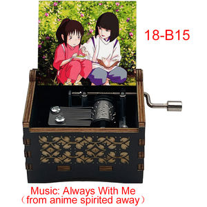 Boîte à musique en bois à manivelle Spirited Away, <span class=keywords><strong>chanson</strong></span> Always with Me, cadeau antique pour les fans, les amis, la famille, les festivals, Noël - Product Image 3