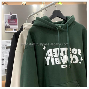 เสื้อฮู้ดผู้ชายขายส่ง แบบสวมหัว พิมพ์ลาย 3 มิติ สำหรับเสื้อสเวตเชิ้ตขนาดใหญ่ พิมพ์โลโก้ด้วยโฟม ผ้าคอตตอน 100% หนานุ่ม ใส่ได้ทั้งชายและหญิง - Product Image 3