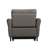 Ensemble de canapé inclinable électrique gris moderne, canapé 3 places et 1 fauteuil inclinable, repose-pieds électrique, simili cuir, meubles de salon