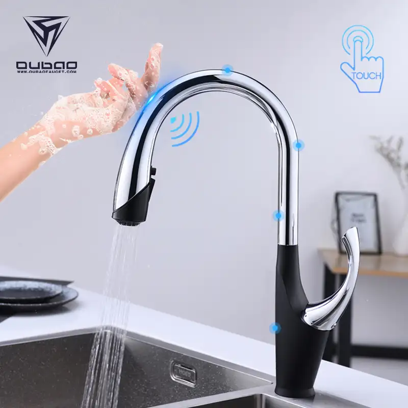 Neue Ideen Kommerziellen Motion Sensor Pull Unten Waschbecken Mixer Messing Küche Wasserhahn