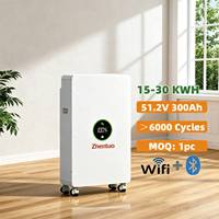 Batería Doméstica LiFePO4 de 5kWh, 10kWh, 15kWh, 20kWh, 30kWh, 48V, 51.2V, 100Ah, 200Ah, Apilable, de Montaje en Pared, para Almacenamiento de Energía