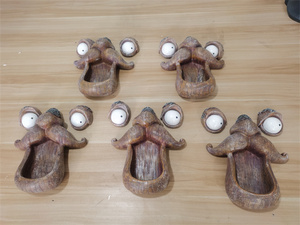 Nhựa vui vẻ cũ người đàn ông cây Mặt điêu khắc sân nghệ thuật chim trung chuyển trang trí vườn - Product Image 5