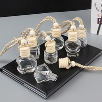 Flacon diffuseur de parfum pour voiture, vide, transparent, de luxe, 5ml, 6ml, 8ml, 10ml, 15ml, avec bouchon compte-gouttes carré, DQ E008