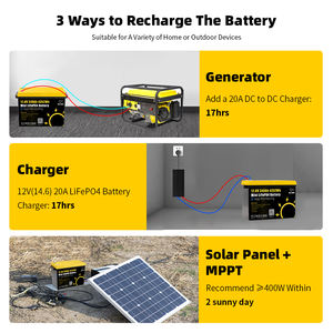 مخزون الاتحاد الأوروبي بطارية LiFePO4 صغيرة 12 فولت 340 أمبير 280 أمبير 320 أمبير 100 أمبير 24 فولت حزمة LFP لـ RV قارب نظام تخزين الطاقة الشمسية - Product Image 4