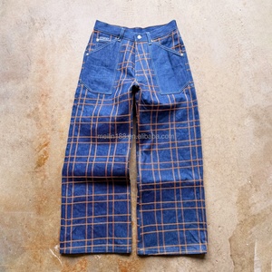 Vaqueros de mezclilla personalizados de moda urbana, vaqueros holgados de alta calidad, vaqueros a rayas, vaqueros casuales de algodón para hombre - Product Image 1