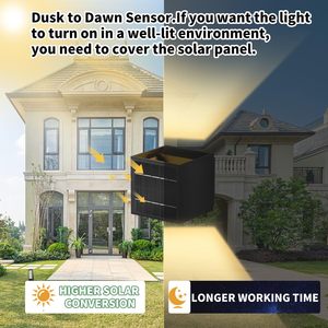 Lampe murale solaire LED étanche IP65 avec télécommande, angle de faisceau réglable, pour décoration extérieure de jardin - Product Image 3