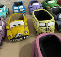 Pot Bunga Retro Dekorasi Taman Sukulen Pot Bunga Mobil Bonsai Pot Bunga Bentuk Mobil Kartun