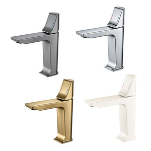 Stainless Steel Basin Faucet Single Handle <b>Deck</b> Mounted Ceramic Valve Core 1.5gpm For Bathroom Sink - Product Image 4