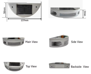 Cosyn, lumière <span class=keywords><strong>de</strong></span> sécurité routière LED demi-lune, alimentée par énergie solaire, pour terrasses, quais, bateaux, allées, escaliers, trottoirs - Product Image 3