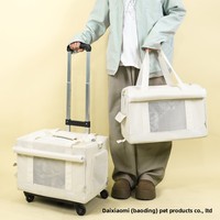 Sac de transport pour animaux de compagnie à double étage en tissu Oxford, sac de voyage pour chat, transporteur portable grande capacité respirant pour sorties, 7 kg, pour deux chats