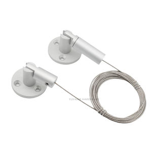 <span class=keywords><strong>Kit</strong></span> de gestion de câbles en aluminium à <span class=keywords><strong>fixation</strong></span> fixe avec clips pour câbles (0,8 mm-3,0 mm) pour enseignes et affiches - Product Image 3