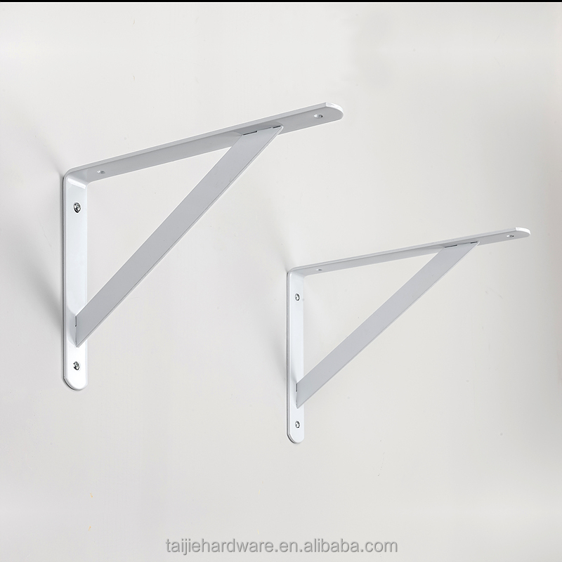 Soporte De Pared En Forma De L Para Estantes - Triángulo De Acero Sólido - Hasta 80kg De Carga - Color Blanco - Pack De 2