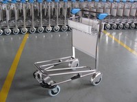 Chariot de transport d'aéroport de 4 roues d'acier inoxydable de RSJD