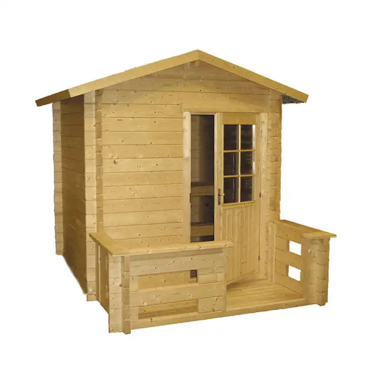 Cabine de Sauna à vapeur traditionnelle en cèdre, Design moderne, pour 6 personnes